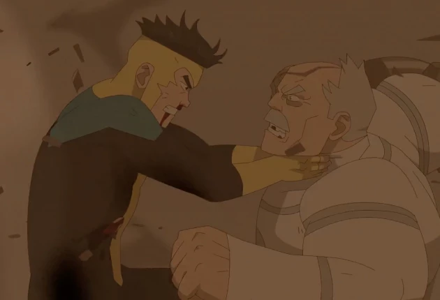 Сцена из мультсериала «Неуязвимый» 4 сезона 5 серии